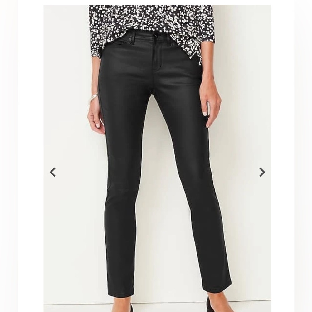 J. Jill authentic fit coated slim leg jeans.